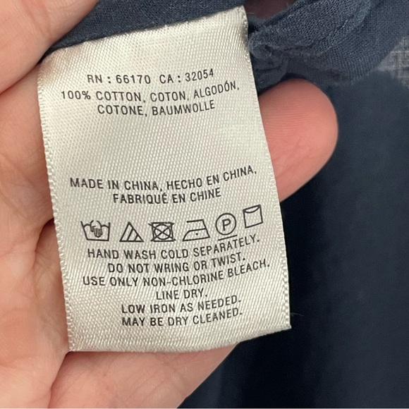 Anthropologie Maeve Dress Size 6 Lillianne Navy Floral Eyelet Boho Summer - Picture 8 of 12